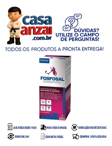 Kit Com 4 Virbac Fosfosal 100 Ml