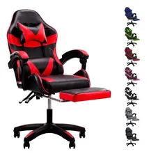 Silla Gamer Ergonómica Reclinable Giratoria Súper Cómoda Selectshop Color Rojo Cuero Sintético