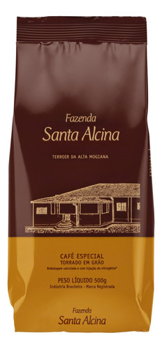 Café Torrado em Grãos Fazenda Santa Alcina Pacote 500g