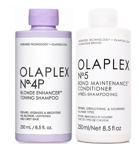 Olaplex N°4p + N° 5 Shampoo Cabello Rubio + Acondicionador 