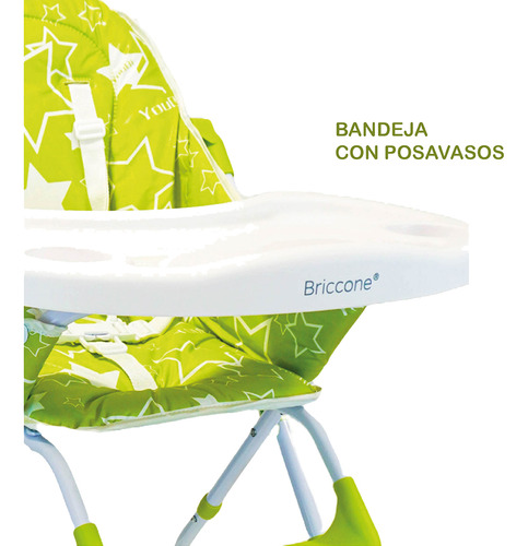 Silla De Comer Bebe Bandeja Retraible Plegable Mela Ct Verde
