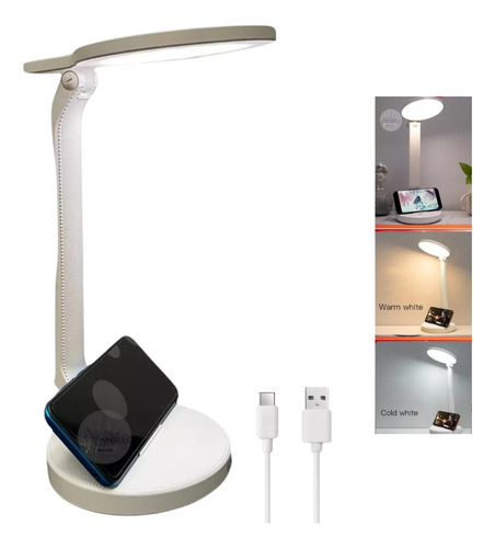 Lámpara De Escritorio Mesa Luz Led Plegable Recargable Usb