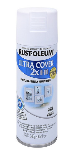 Spray Pintura Ultracover Blanco Mate 2x Colores Rust Oleum