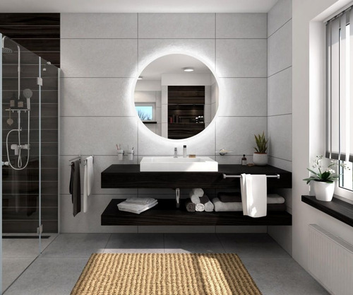 Imagen 2 de 7 de Espejo Luz Led Y Dispositivo Touch Valance 100cm Diametro