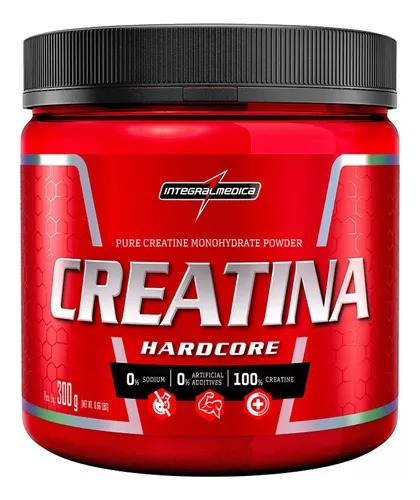 Creatina Hardcore 300g - Integralmedica Sabor Neutro Pura