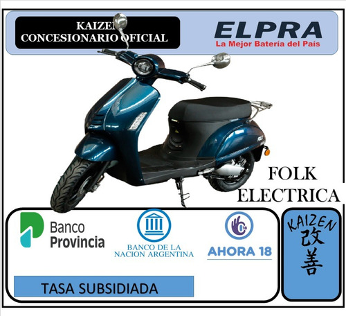 Moto Electrica Elpra Folk Okm Kaizen La Plata 