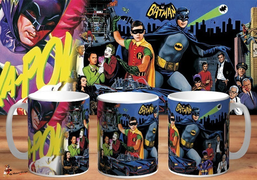 Taza - Tazón De Ceramica Batman Adam West 4k Art Deluxe