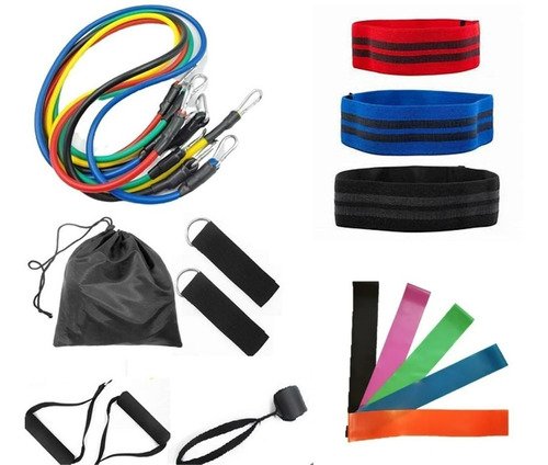 Kit Premium Ligas Y Bandas De Entrenamiento 18 Piezas