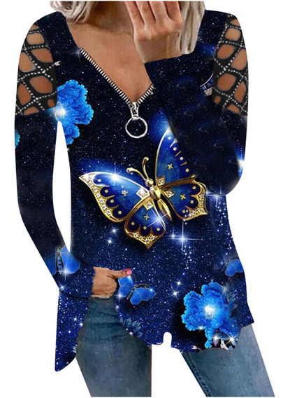 Chaleco De Cadena Para Mujer Estampado De Mariposas Sueltas Chaleco De Cadena Para Mujer Estampado De Mariposas Sueltas