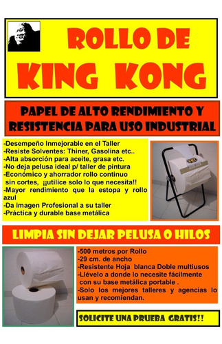 Rollo De Papel Industrial Estopapel Para Taller 500mtsx30cm
