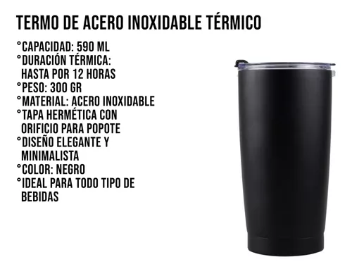 Vaso Termo Acero Inoxidable P/ Cafe 20oz Térmico Tapa Ce-t01 Color Azul VASO  20oz