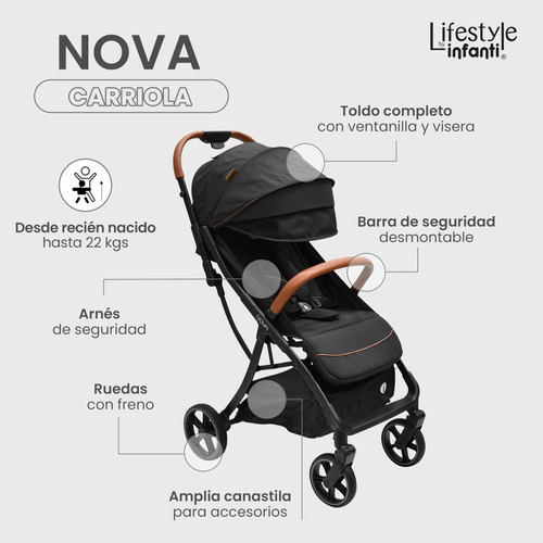 Infanti Carriola Para Bebe Nova Negro Lifestyle Carreola