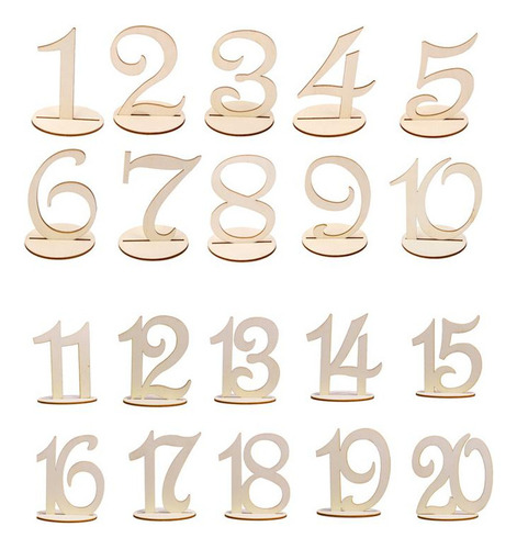 S Mdf De 10cm 1-20 Números De Soporte De Señal De Bodas