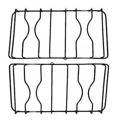 Kit 2 Grelhas Trempe Grade Fogão Continental Novita 4 Bocas