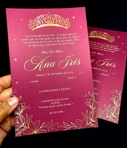 25 Invitaciones Sencillas Xv Años O Bodas Blanco