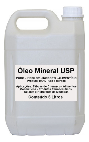  Óleo Mineral Usp Selar Tabua Carna Sem Cheiro 5 Litros Tipo de embalagem Galão 5 Litros