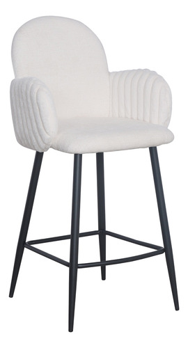 Set 2 Banco Para Barra Desayunadora Para Cocina Taburete Bar Laqueado Blanco