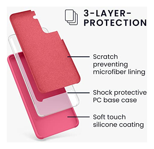Funda Para Galaxy S21 Awesome Rosa Acabado Suave
