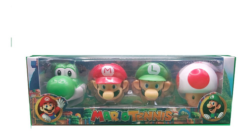 Mario Tennis 4 Figuras Para Armar Yoshi, Luigi, Toad