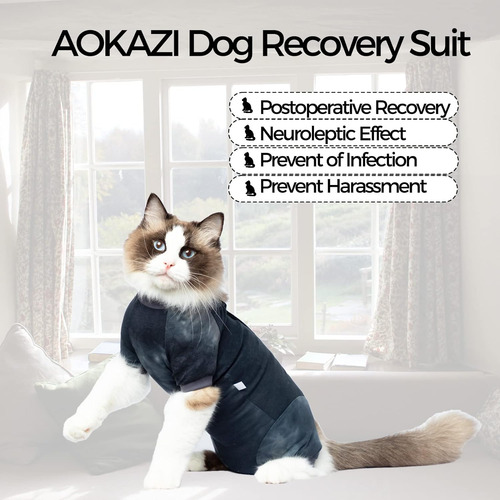 Traje De Recuperación Para Gatos, Camisas De Teñido Anudado