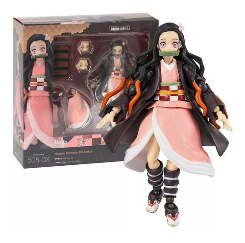 Demon Salayer Nezuko En Caja Con Base Y Accesorios