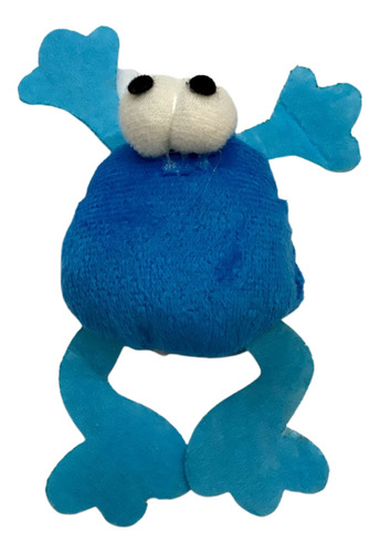 Sapo De Pelúcia Para Gatos Catnip Great Pets 10cm Cor Azul