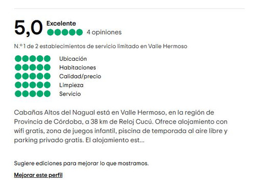 Venta De Complejo De Cabañas Con La Mejor Calificación En Todos Los Portales - 8 Cabañas - 10.000m2