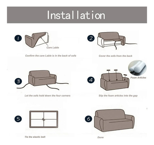 Protector Funda Elastica Para Sofa Cama Sillon Cover 4 Plaza
