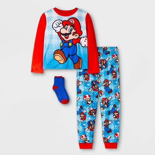 Mario Bros Pijama Nintendo Nuevo 3 Piezas Ropa Dormir
