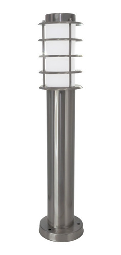 Lampara Poste Jardin En Acero Satin Exterior Base E-27 Ip 54