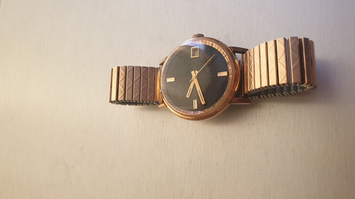 Imagen 7 de 7 de Reloj Automático Suizo Vintage Enchapado En Oro Marca Orton