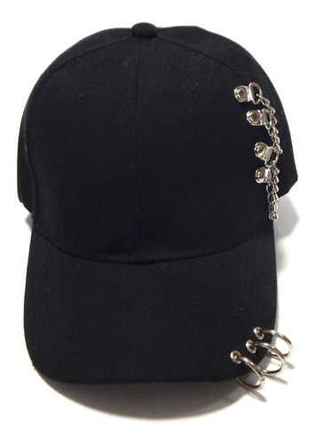 Imagen 2 de 3 de Gorra Kpop Corea 3 Aro Cadena Bts Moda Asiatica Envio Gratis
