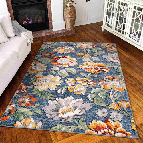 Simply Southern Cottage Franklin - Alfombra Floral, 5 X 7 P.