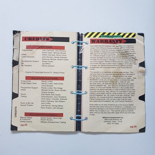 Doom Manual Original Snes