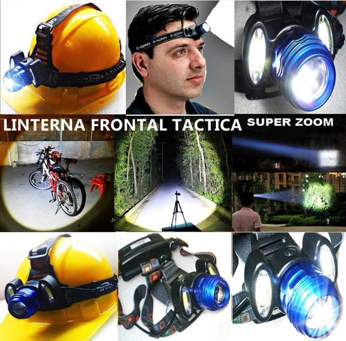 Potente Linterna Frontal Led Casco Casa Camping Ciclismo