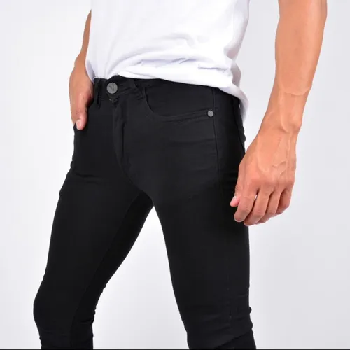 PANTALÓN GABARDINA NEGRO HOMBRE