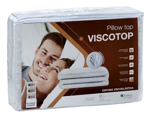 Pillow Top Queen Viscotop Theva 158x188x2 Cm