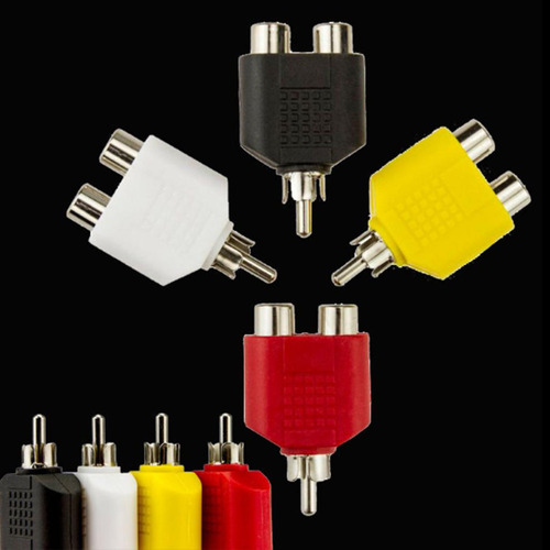 3 Paquete De 3-6 Rca Y Splitter Av Audio Video Plug 3 Piezas