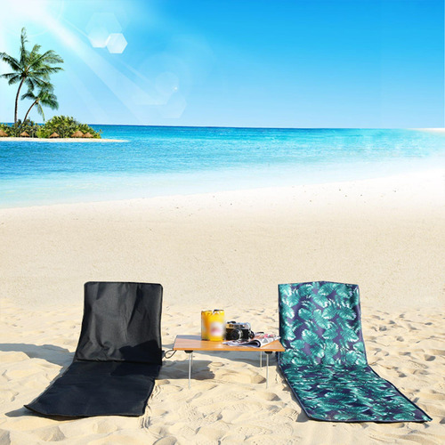 Silla De Playa Plegable Con Suelo, Sillón Plegable, Negro