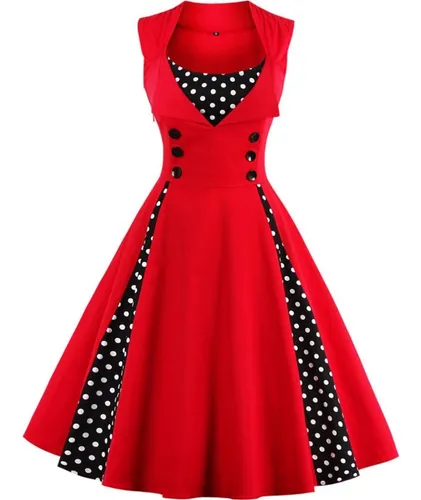 Vestido Anos Sessenta Baile Retro Moda 70 Saia Rodado Vintage Pinup Bolinha  Plus Size Bola Festa De Fantasia 60 Poa P01v