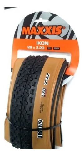 Pneu Maxxis Ikon 29x2.20 Exo TR Tanwall Faixa Marrom Tubeles