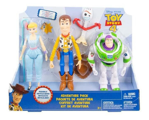 Toy Story 4  Bo Peep / Buzz  Woody Forky Set Articulados
