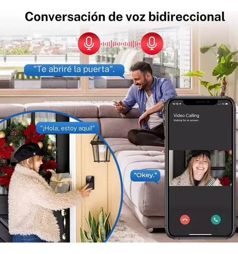 Timbre Wifi Inteligente, Video Timbre Inalámbrico, Tuya, Interfono De Voz Variable, Modo De Visión Nocturna, Audio Bidireccional, Almacenamiento En La Nube, Vigilancia En Tiempo Real