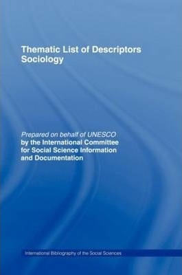 Thematic List Of Descriptors - Sociology - International ...