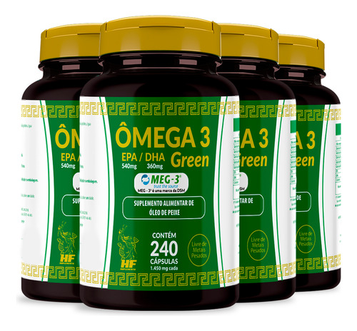 Omega 3 1000mg Green Hf Suplements 4x240 Caps