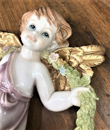 Imagem 8 de 11 de Anjo De Resina Para Parede Importado 27cm