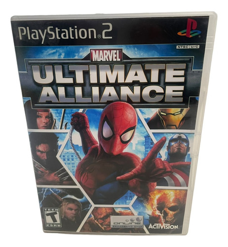 Ultimate Alliance Play 2 Com Capa E Pôster Ps2