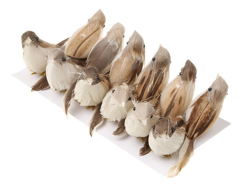 J Paquete De 48 Piezas De Aves De Plumas Artificiales Aves