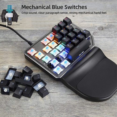 Teclado Mecânico De Uma Mão Motospeed K27 27 Teclas Com Fio