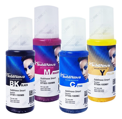 Tinta Sublimatica Inktec Sublinova Smart Ecotank 4 X100ml